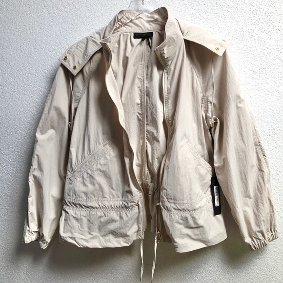 Donna Karan Drawstring Jacket in Stone - Picture 8 of 16